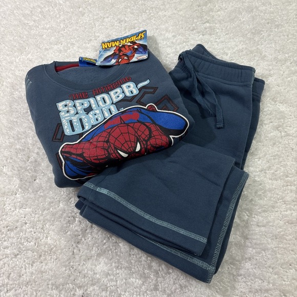 Marvel Other - The Amazing Spider Man Blue sweat suit For Boys Size 10